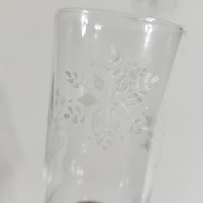 Champagne Flutes Glasses Stemware Floral Etched Wine 10.25"H Set of 2 - Thumbnail 6