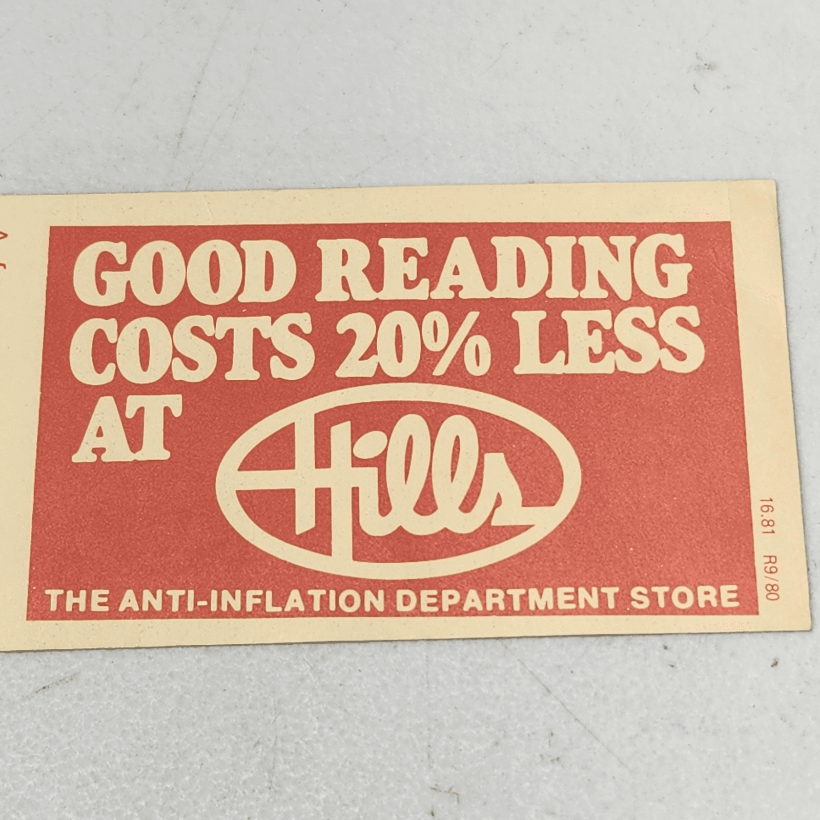 Hills Department Store Bookmark Rare Discount Dept Mall Retail Bookstore - Thumbnail 2