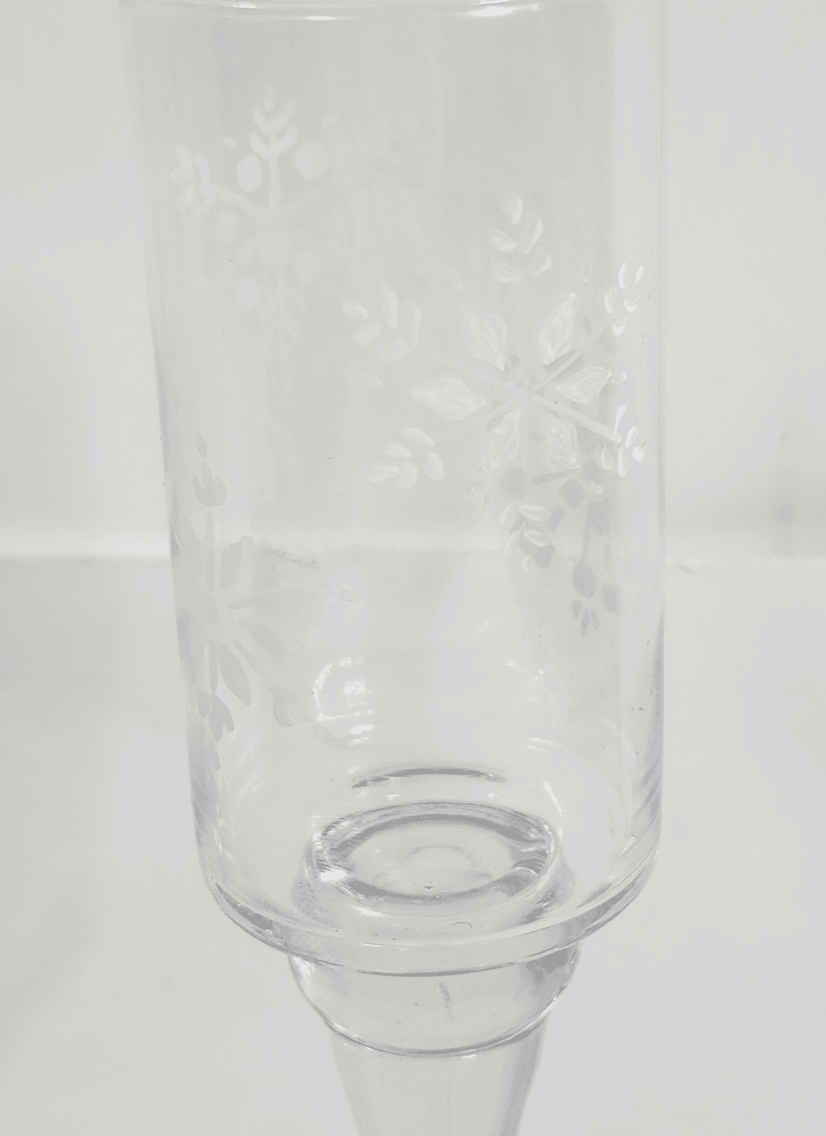 Champagne Flutes Glasses Stemware Floral Etched Wine 10.25"H Set of 2 - Thumbnail 3