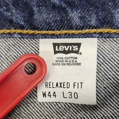 Vintage Levis 540 Jeans Mens 44x30 Blue Denim Made In USA Brown Tab 90s - Thumbnail 11