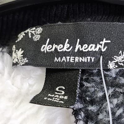 Derek Heart Women's Sweater Small Open Front Black White W/Pockets Maternity NEW - Thumbnail 8