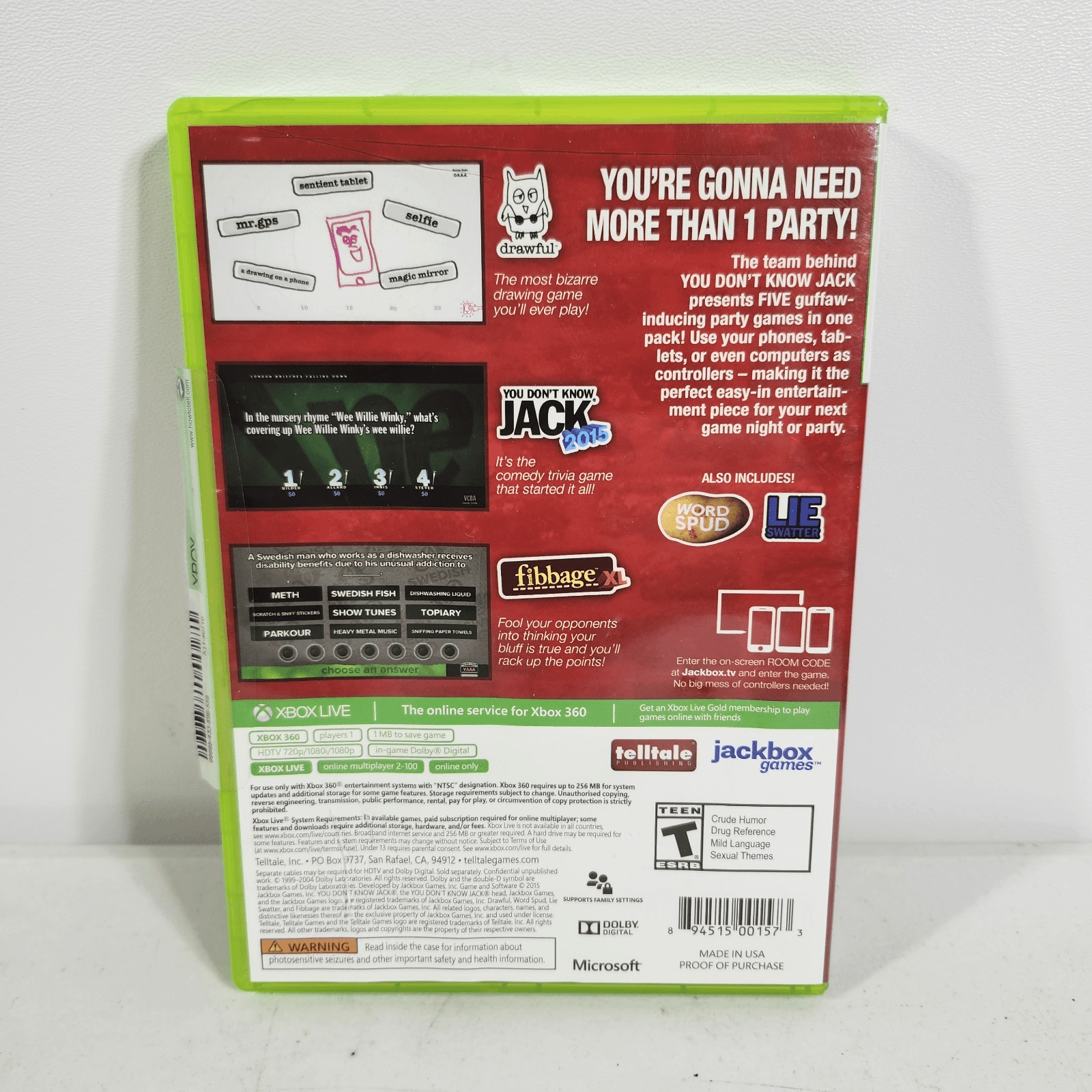 The Jackbox Party Pack Microsoft Xbox 360 Video Game Party Trivia Multiplayer - Thumbnail 3