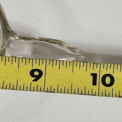 Vintage Glass Leaf Shaped Trinket Relish Nut Dish 9.75" Home Decor - Thumbnail 5