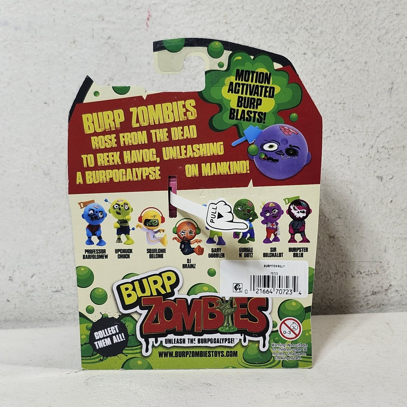 Burpster Billie Motion Activated Figure Toy Gross Burp Zombies NEW - Thumbnail 3