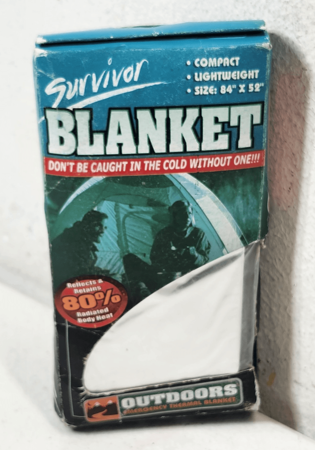 Emergency Blanket 84" x 52" Survivor Survival NEW - Thumbnail 2
