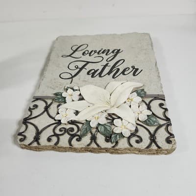Carson Memory Block Tile Loving Father Retired Vintage 12" X 9" - Thumbnail 2