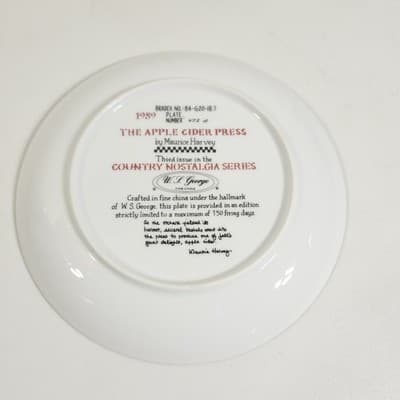 Country Nostalgia Series Collectible Plate W.S. George Artwork Maurice Harvey - Thumbnail 3