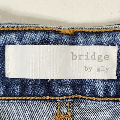 Bridge By Gly Ankle Skinny Jeans Women's Size 24 Blue Denim High Rise Distressed - Thumbnail 7