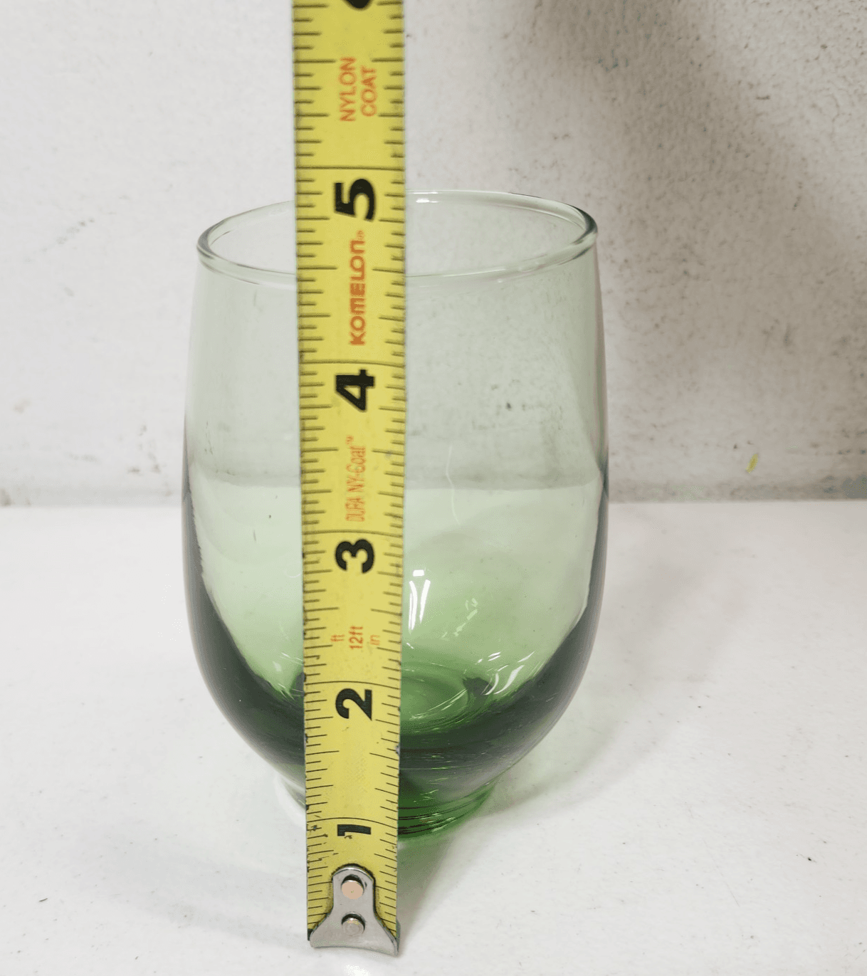 Vintage MCM Libbey Tempo Green Juice Drinking Glass Cup 3.5" - Thumbnail 2