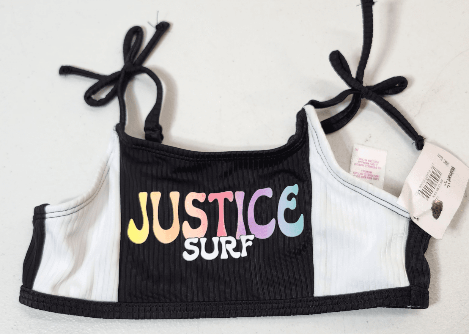 Justice Girl’s Size XS 5/6 Bikini Shirt Top Surf Beach Pool NEW - Thumbnail 3