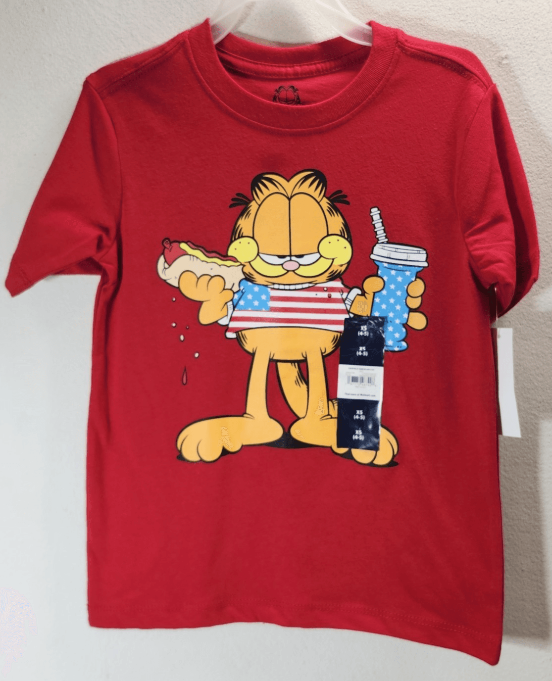 Garfield Cartoon TShirt Size XS TV Show Comic Tee Red NEW - Thumbnail 5