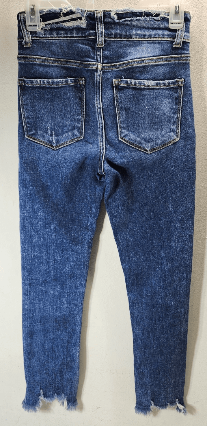 Bridge By Gly Ankle Skinny Jeans Women's Size 24 Blue Denim High Rise Distressed - Thumbnail 6