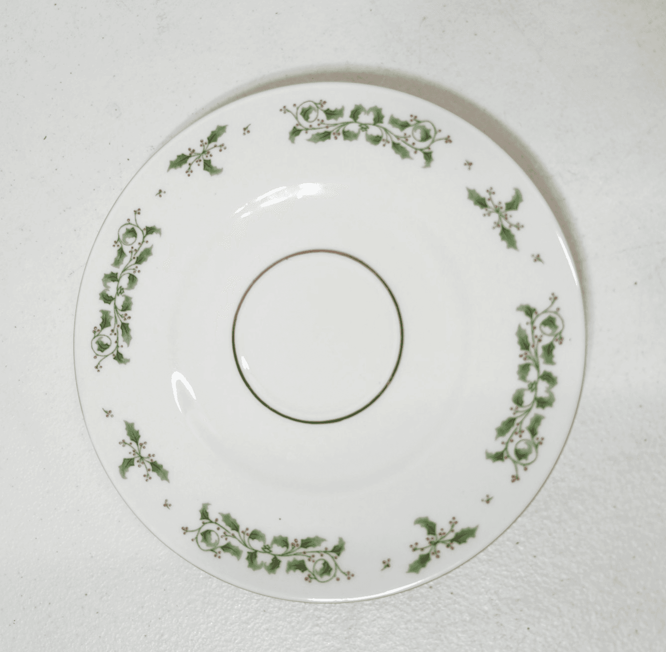 2 Gibson Porcelain China Holiday Charm Cup & Saucer Sets Christmas Holly Berry - Thumbnail 4