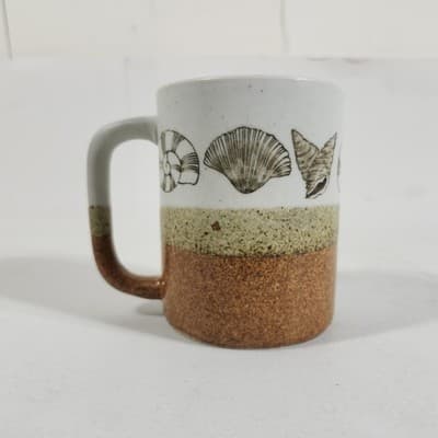 VTG Otagiri Japan Seashell Nautical Stoneware Mug 3.5" - Thumbnail 2