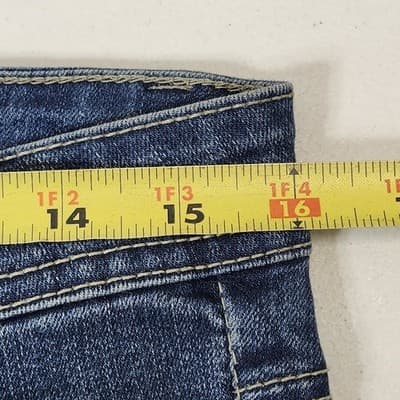 Blue Asphalt Jeans Womens Size 9 Blue Denim Mid Rise Stretch Pants - Thumbnail 2