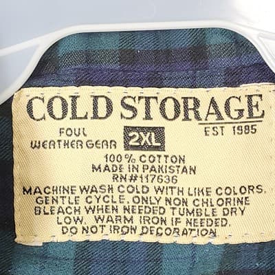 Cold Storage Foul Weather Gear Mens Button Up Shirt Size XXL NEW - Thumbnail 7
