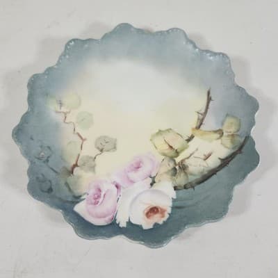 Philip Rosenthal Malmaison Porcelain Floral Dish Plate 9" Vintage Bavaria - Thumbnail 2
