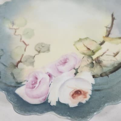Philip Rosenthal Malmaison Porcelain Floral Dish Plate 9" Vintage Bavaria - Thumbnail 3