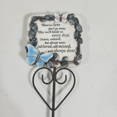 Those we Love Christian Cross Pot Planter Stick Country Stake Sign - Thumbnail 2