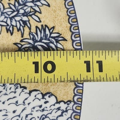 American Atelier English Toile Grist Mill Dinner Plate Blue Yellow 10.75" - Thumbnail 4