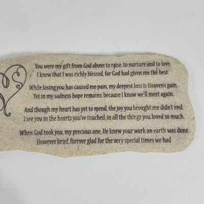 God's Gift Stone Shaped Wall Sign Plaque Gift Worship Christain Home Decor - Thumbnail 3