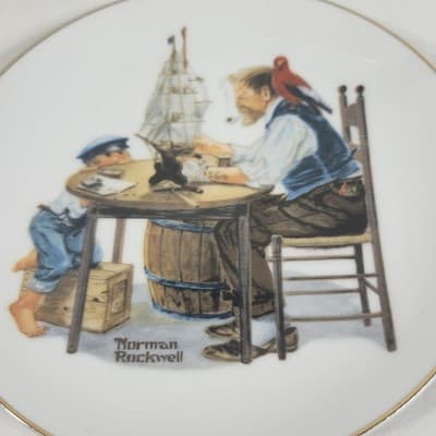 1984 Norman Rockwell Museum For A Good Boy Collectors Decorative Plate - Thumbnail 2