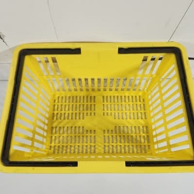 Dollar General Logo Plastic Shopping Basket Yellow - Thumbnail 2