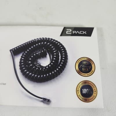 Comtrue Telephone Handset Cord Universally Compatible 2 Pack - Thumbnail 2