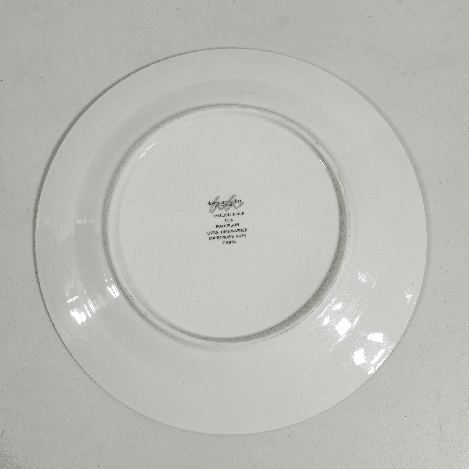 American Atelier English Toile Grist Mill Dinner Plate Blue Yellow 10.75" - Thumbnail 6