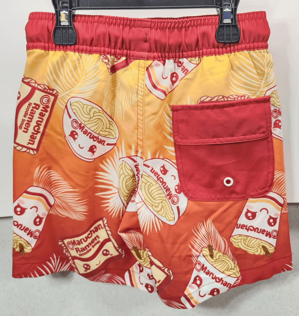 Maruchan Boys Size XS Swim Trunks Swimming Board Shorts Ramen Noodle Soup NEW - Thumbnail 4