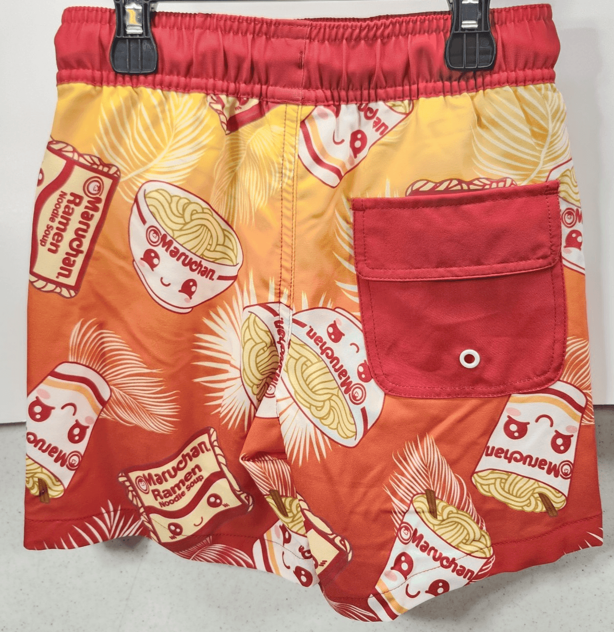 Maruchan Boys Size XS Swim Trunks Swimming Board Shorts Ramen Noodle Soup NEW - Thumbnail 6