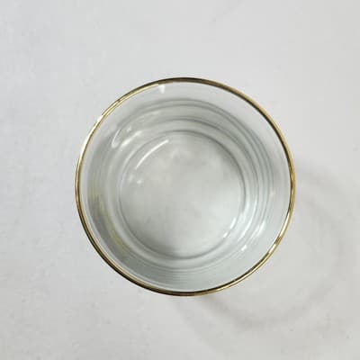 Vintage Ned Smith Bird Gold Rim Lowball Glass Sora Home Bar Decor - Thumbnail 6