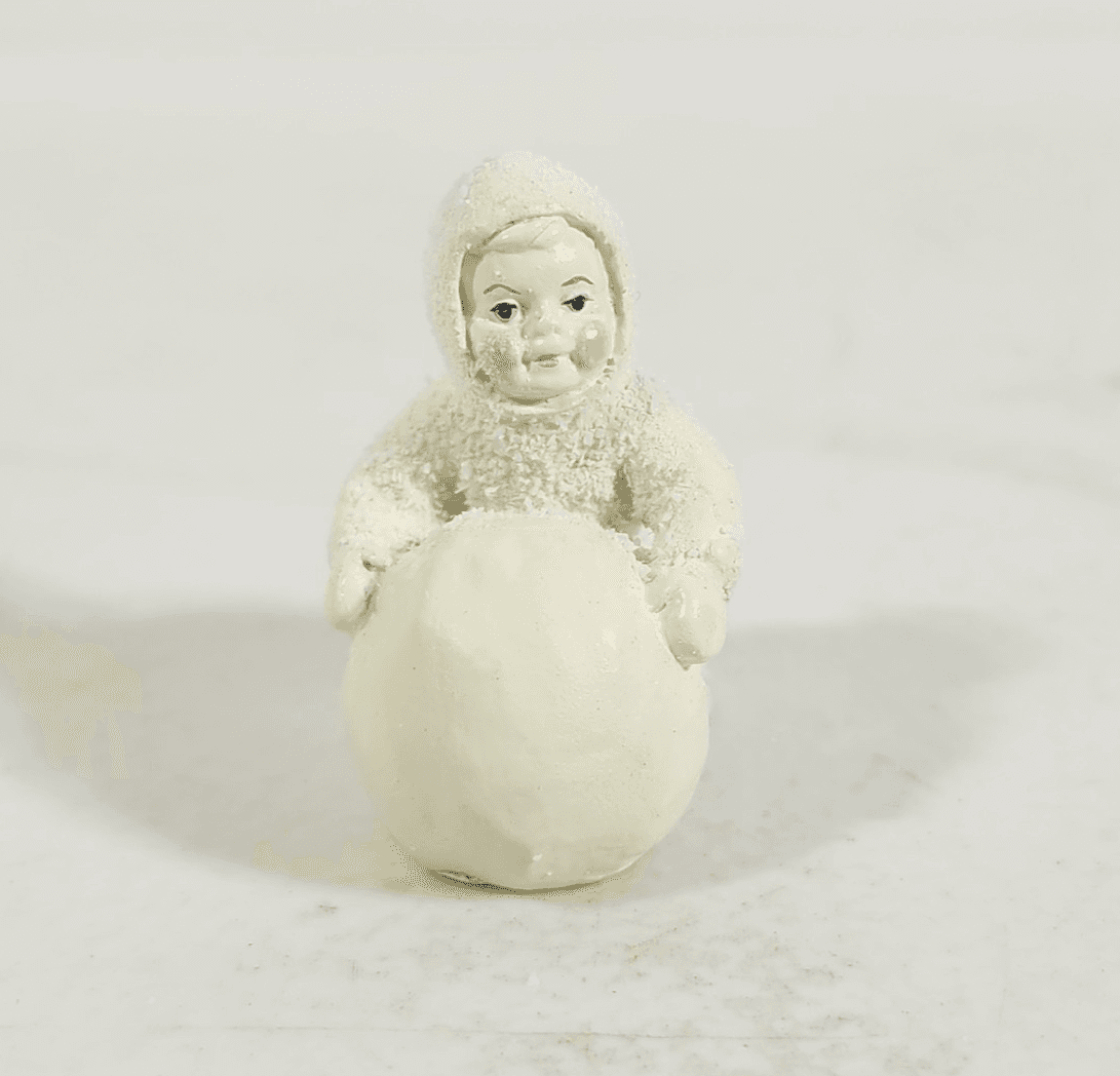 Snowbabies I'm Making Snowballs Department 56 Figurine Pewter 7602-3 NEW - Thumbnail 2