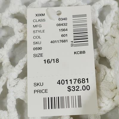 Girl's Justice Open Sweater 16-18 White Sleeveless Frill NEW - Thumbnail 8
