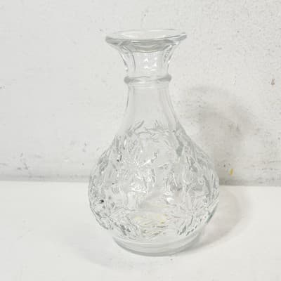 Princess House Fantasia Poinsettia Crystal Flower Vase 5.5" Home Decor - Thumbnail 4