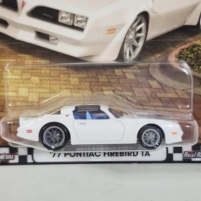 Hot Wheels Premium Boulevard '77 Pontiac Firebird TA White Car 1/64 Toy NEW - Thumbnail 2