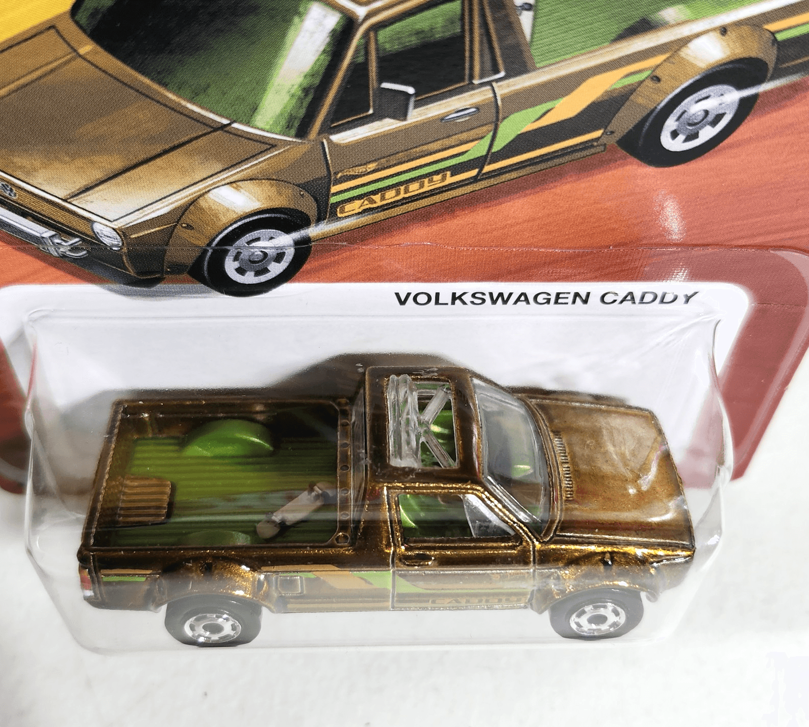 2026 Hot Wheels Hot Ones Volkswagen Caddy Gold Truck 1/64 Toy Vehicle NEW - Thumbnail 3
