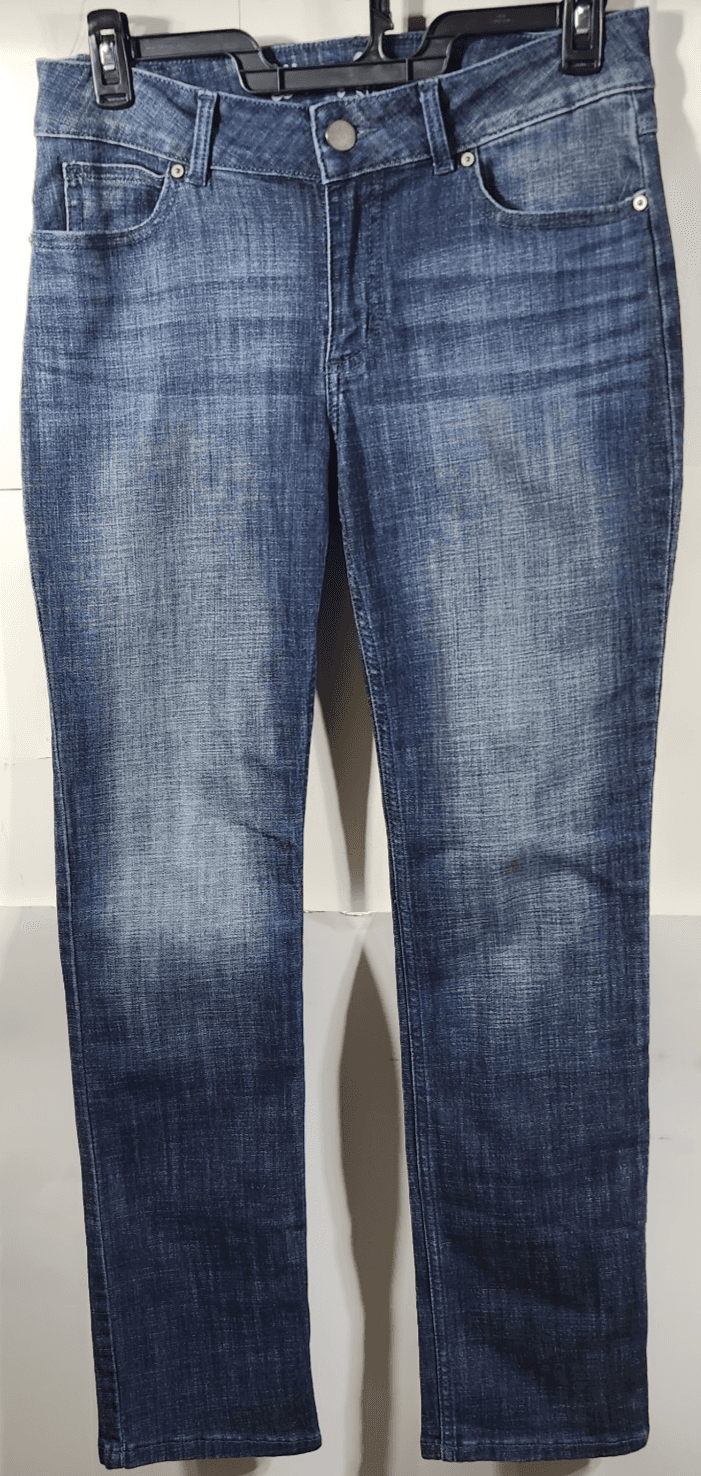 Wrangler Women's Size 9x32 Straight Leg Stretch Denim Blue Jeans Mid Rise - Thumbnail 5