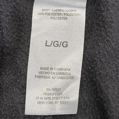 Reebok Jogger Sweatpants Men's Size Large Charcoal Gray Logo With Pockets - Thumbnail 7