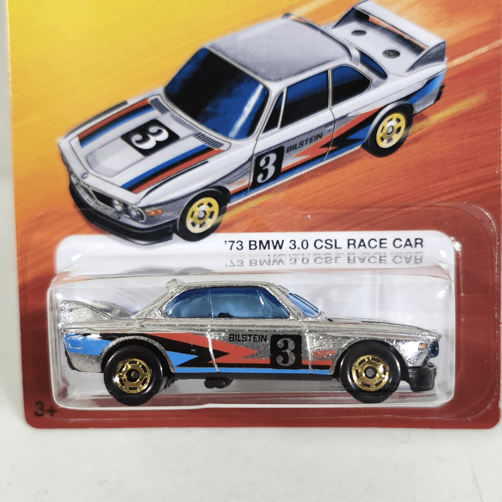 Hot Wheels '73 BMW 3.0 CSL Race Car Hot Ones Silver Toy 1/64 Vehicle NEW - Thumbnail 2
