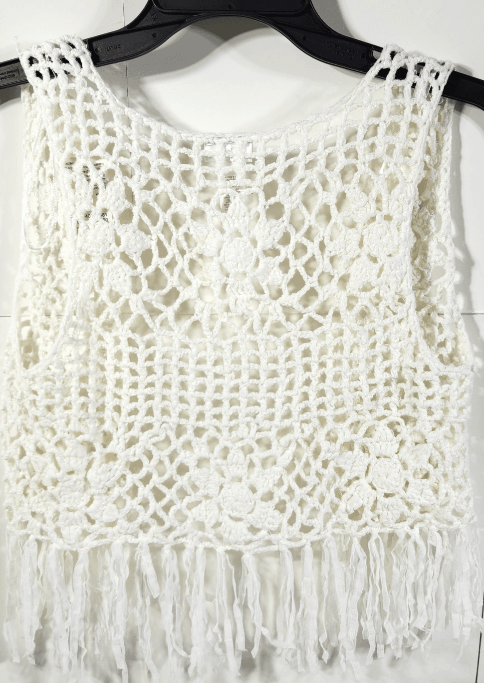 Girl's Justice Open Sweater 16-18 White Sleeveless Frill NEW - Thumbnail 6