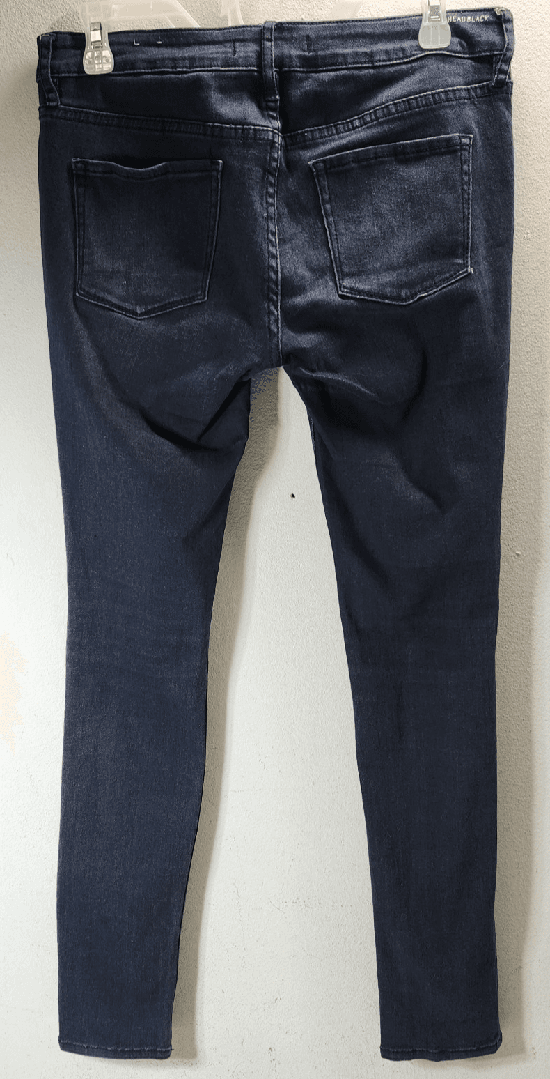 Bullhead Black Denim Leggings Jeggings Stretch Jeans Size 9 Blue Distressed - Thumbnail 6