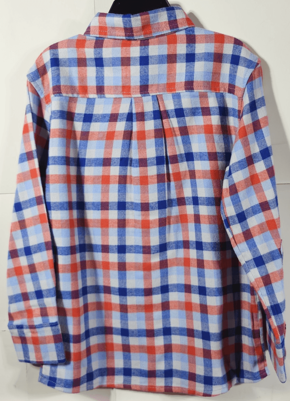 Wonder Nation Boy's Shirt Size XS Long Sleeve Button Up Red Blue Gray NEW - Thumbnail 4