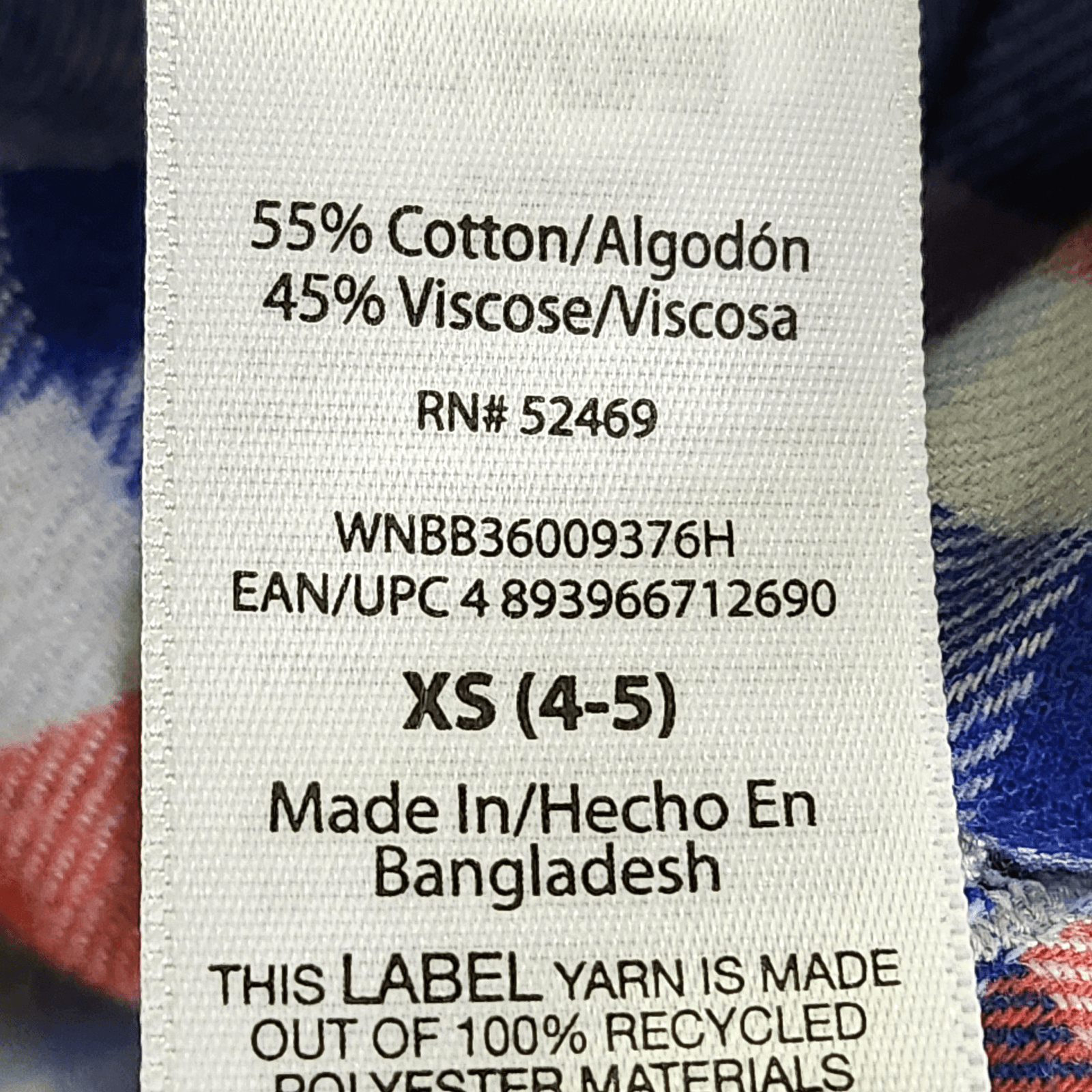 Wonder Nation Boy's Shirt Size XS Long Sleeve Button Up Red Blue Gray NEW - Thumbnail 9