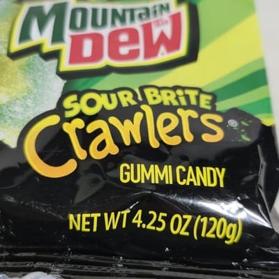Trolli Mountain Dew Sour Brite Crawlers Gummy Worm Candy 4.25 oz Mtn Dew - Thumbnail 2