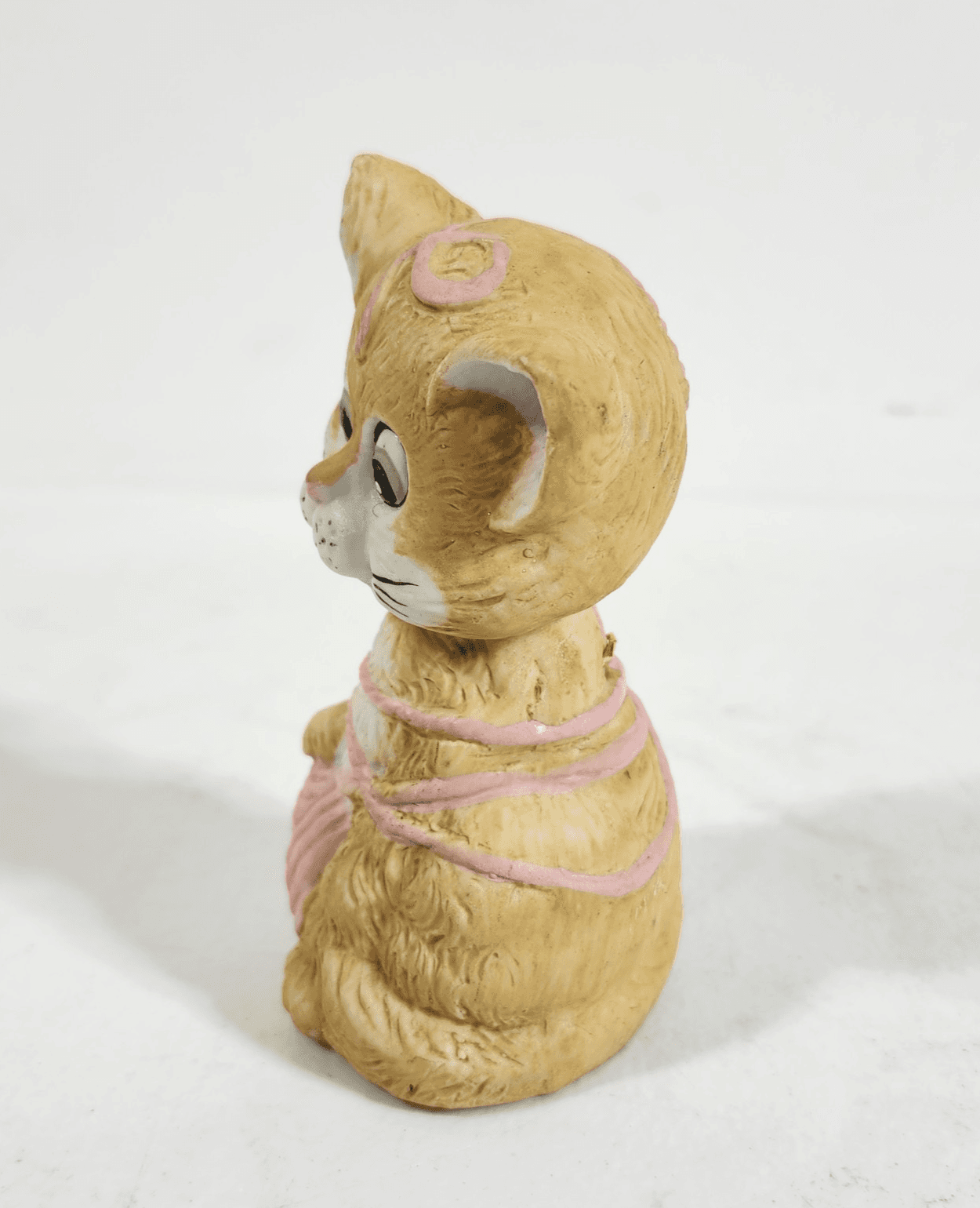 Vintage Jasco Cat Kitty Bell Critter Bells Bisque Figurine 1980 - Thumbnail 2