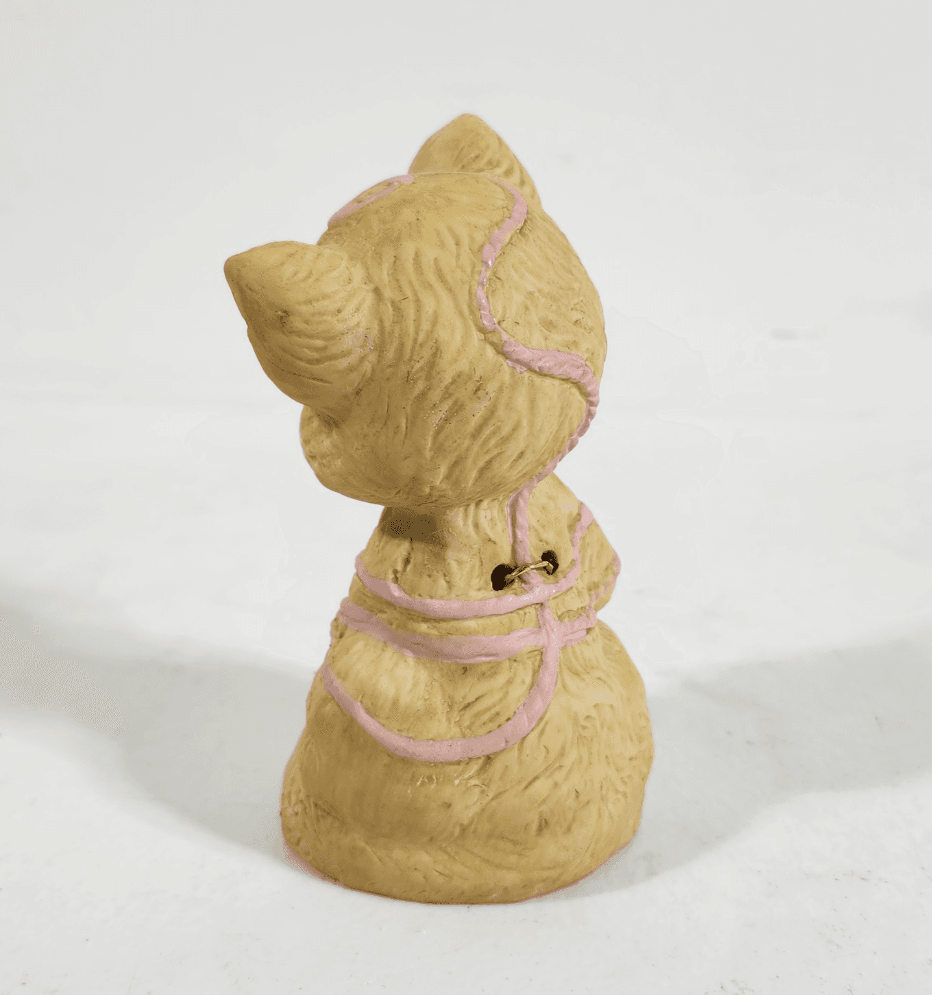Vintage Jasco Cat Kitty Bell Critter Bells Bisque Figurine 1980 - Thumbnail 3