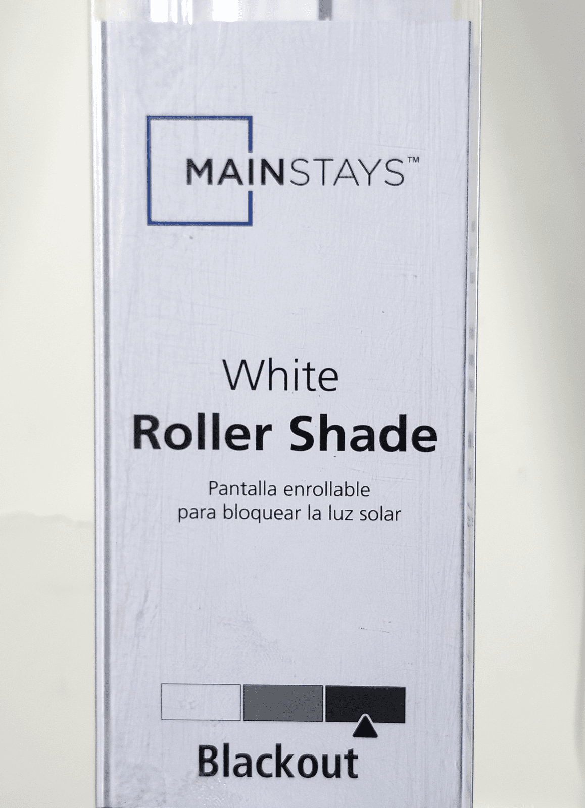 Mainstays 27" x 72" White Blackout Roller Shade NEW - Thumbnail 4