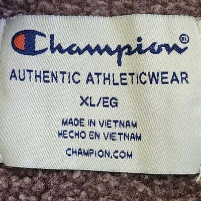Champion Half Zip Hoodie Men's XL Purple Hooded Sweatshirt Long Sleeve - Thumbnail 7
