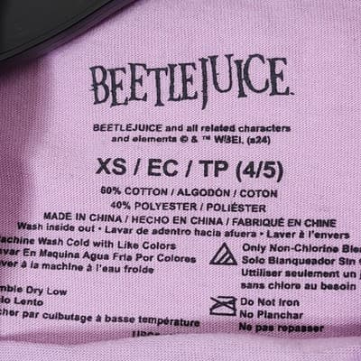 Beetlejuice Girls Graphic T-Shirt Size XS 4-5 Short Sleeve NEW - Thumbnail 8